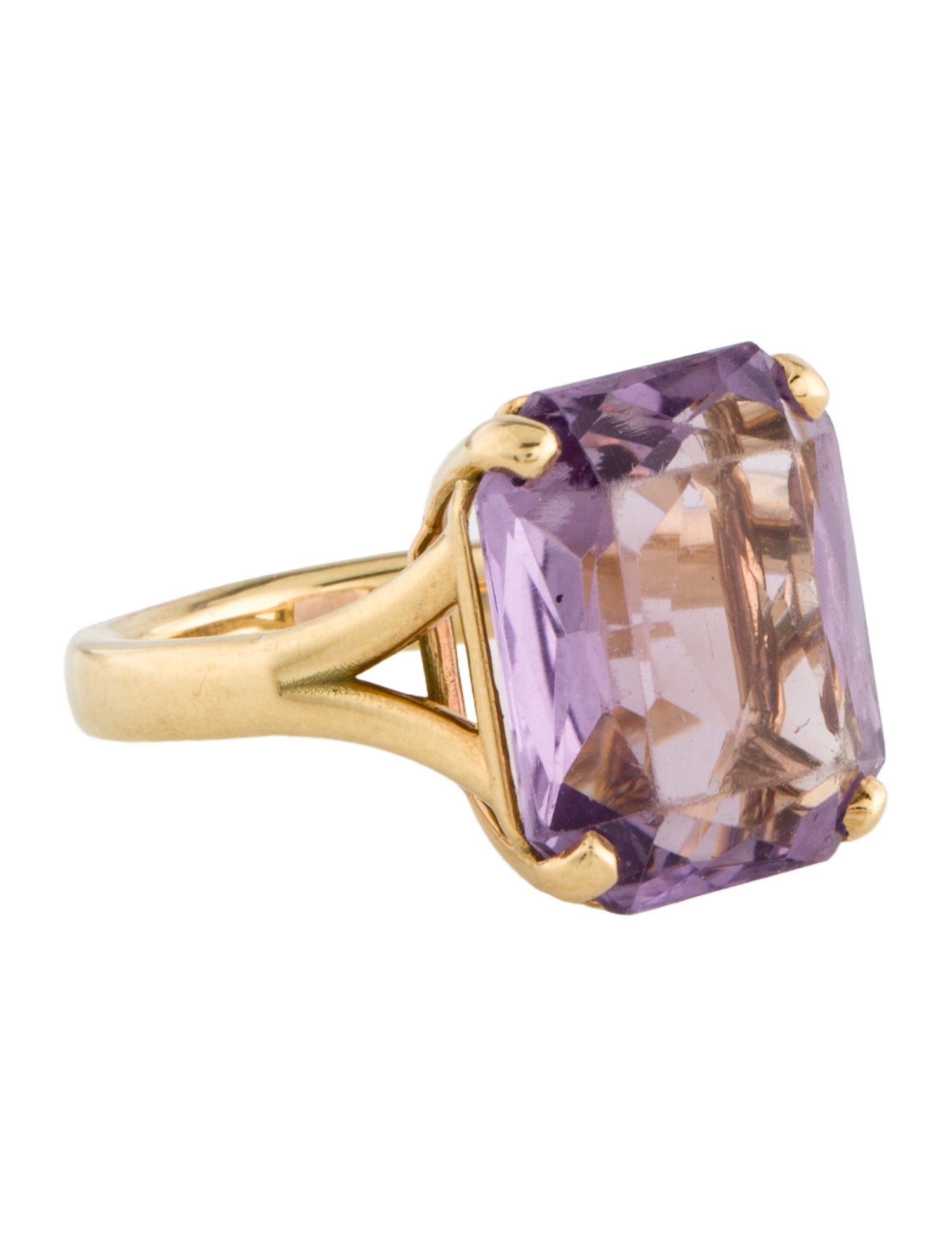 Ring 18K 7.63ctw Amethyst Cocktail Ring